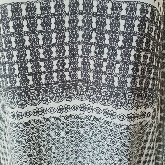 Capulet Shirt Dress Small / Medium Pockets Black & White Mixed Patterns Office - Picture 5 of 12